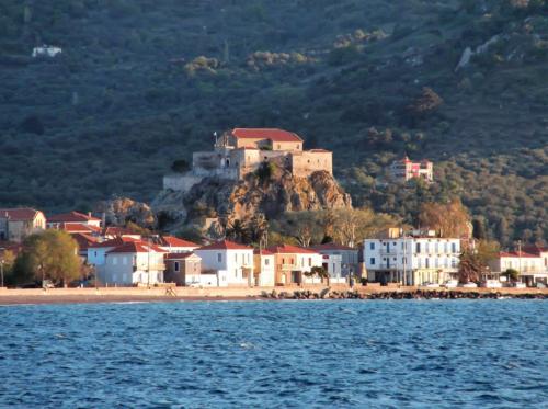 Church Panagia Glikofilousa on the rock in Petra Lesvos